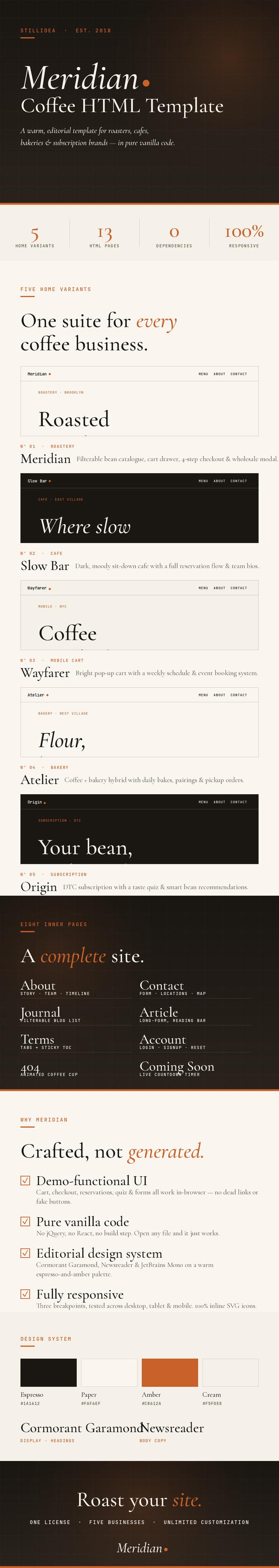 Meridian - Coffee Shop, Roastery & Cafe HTML Template Suite - 2