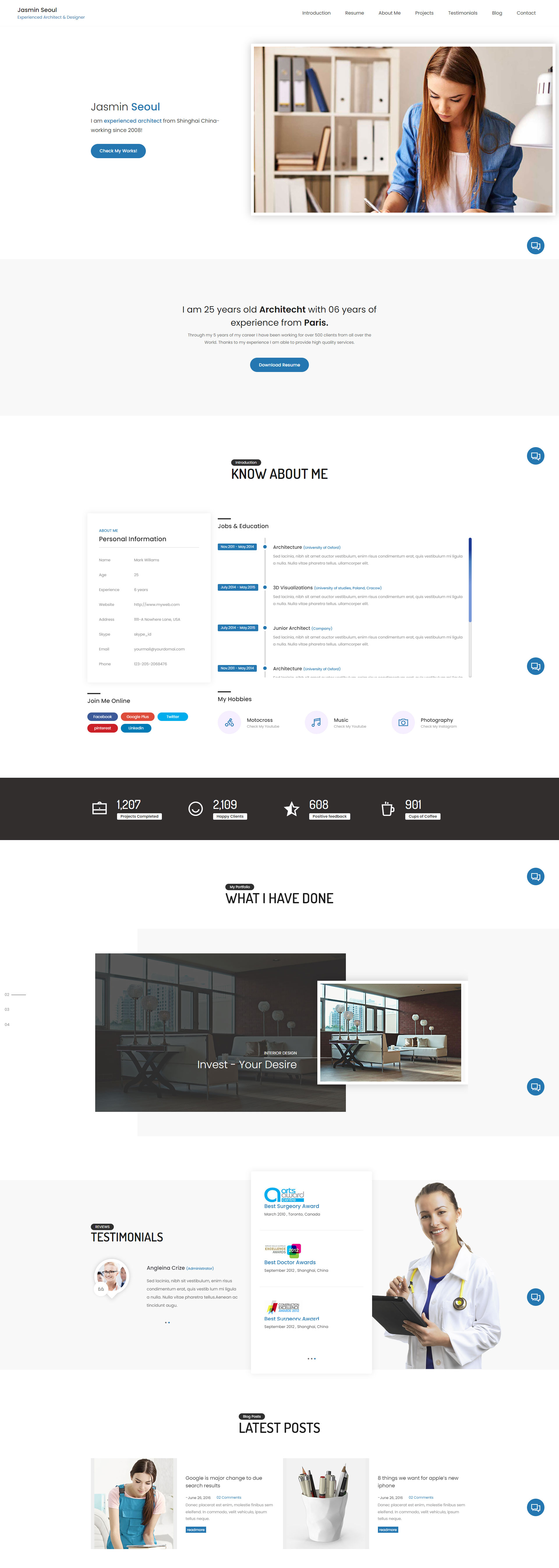 Resumere - Architect Resume and Portfolio HTML Template